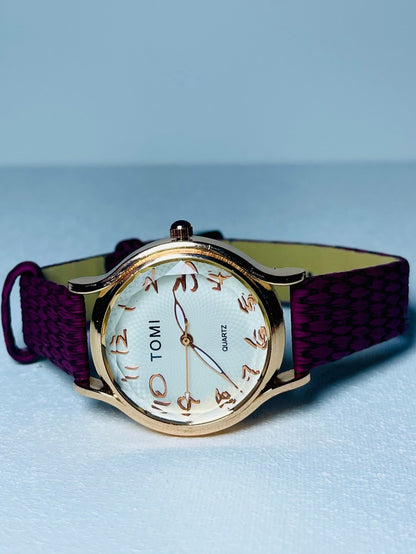 Tomi Classic Leather Strap Watch for Women - ANZA